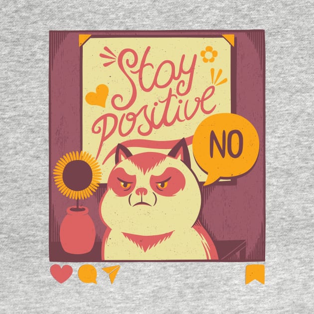 Stay Positive Cat by Tobe_Fonseca